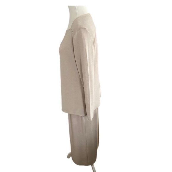 Worthington Knits 2 Piece Skirt Set Beige Long Sleeve with Maxi Skirt Size M - Picture 2 of 16